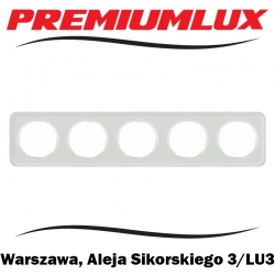 Berker R.1 ramka pięciokrotna szklana biała Warszawa Aleja Sikorskiego 3 LU3 Bartycka